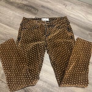 Free People Brown Polka Dot Jeans